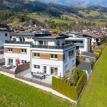 H19 - Modernes 145qm, 3sz, Wellnessbereich Mit Sauna Und Dachterrasse Mit Panoramablick, Kuehlen Und Heizen Mit Geothermie Vakantiehuis Fügen